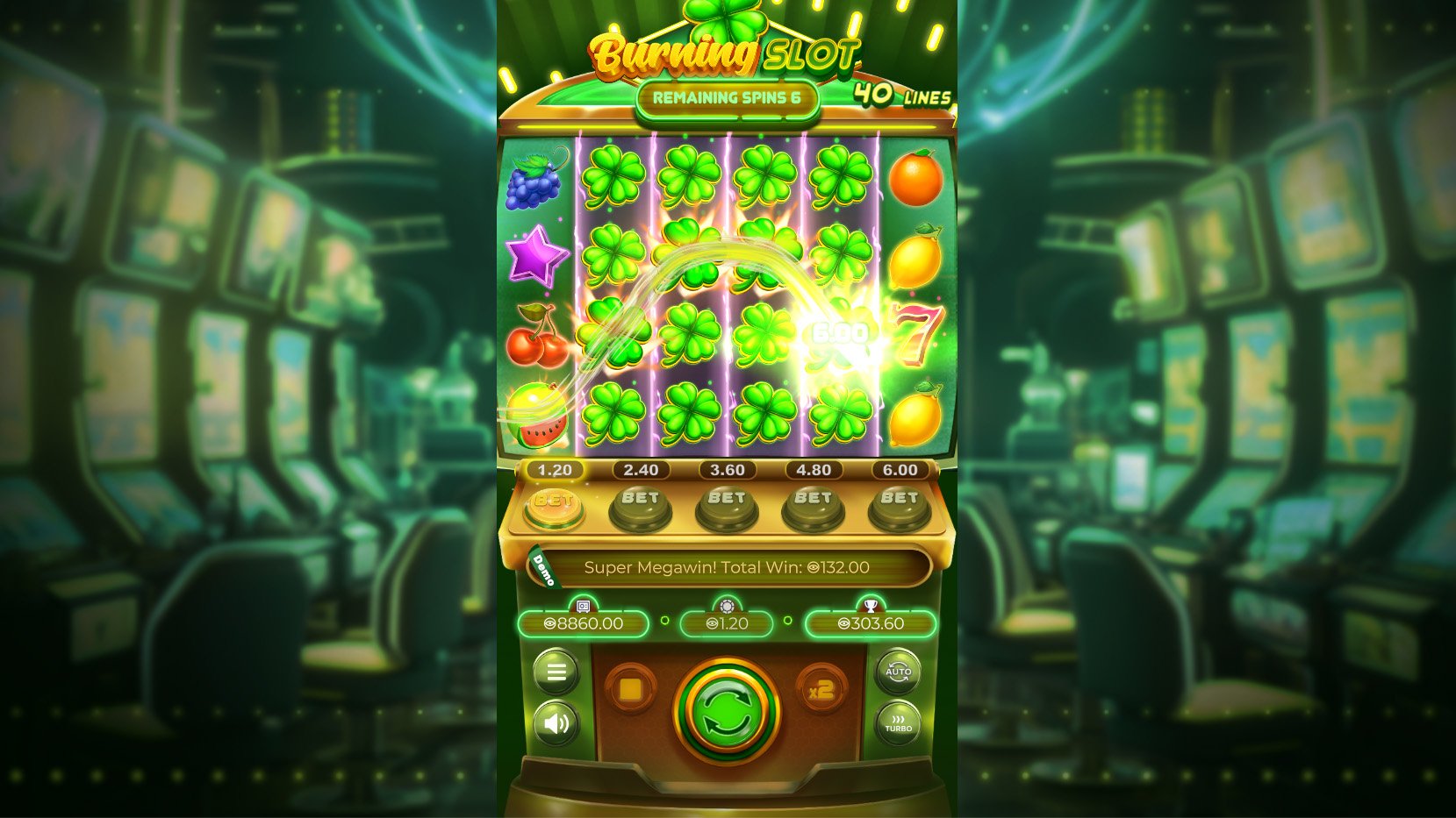 Burning Slot 40x6 screenshot 4