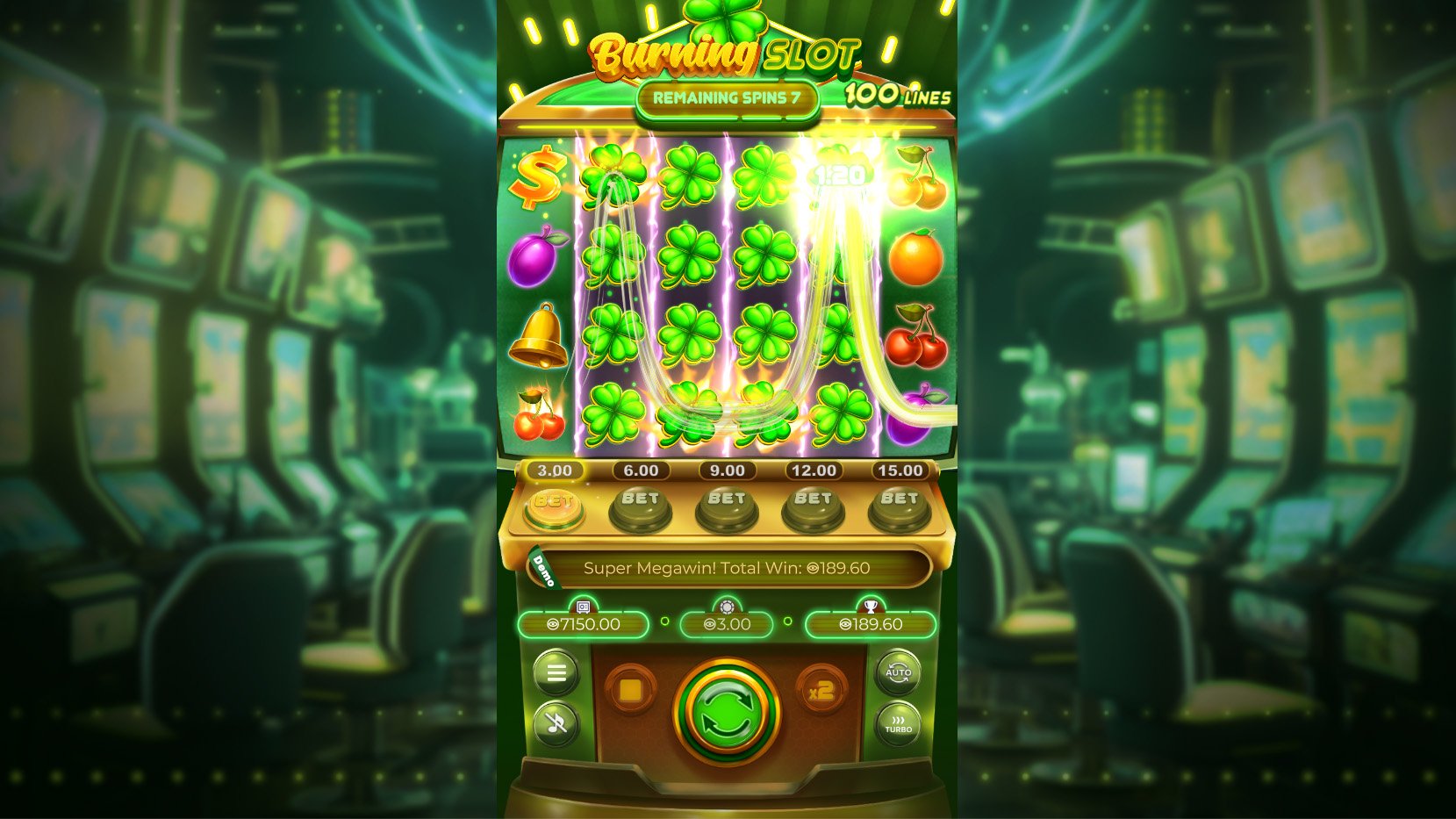 Burning Slot 100x6 screenshot 4