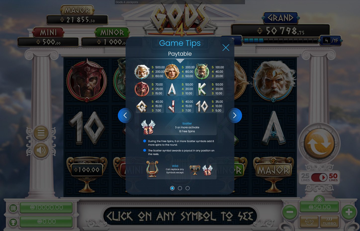 Gods 4 Jackpots screenshot 2